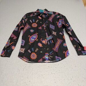 Vintage Roper Shirt Women Sz 9/10 Aztec Western Button Up Long Sleeve Cowgirl